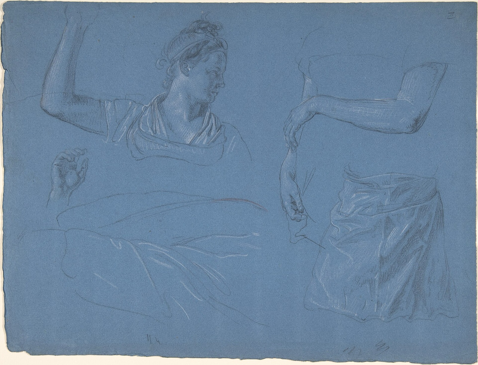 Studies of a woman, her hands and arms and drapery MET DP804047 — Creator:Wolfgang Adam Töpffer