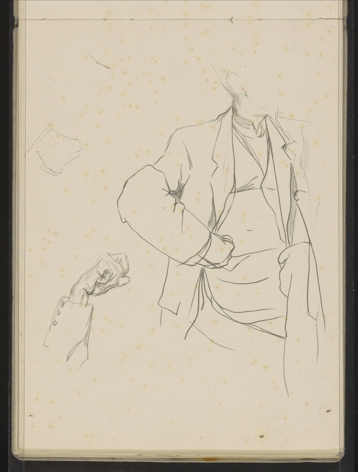 Zittende man met hand in de zij, RP-T-1963-315-32(V) — Artiste inconnu