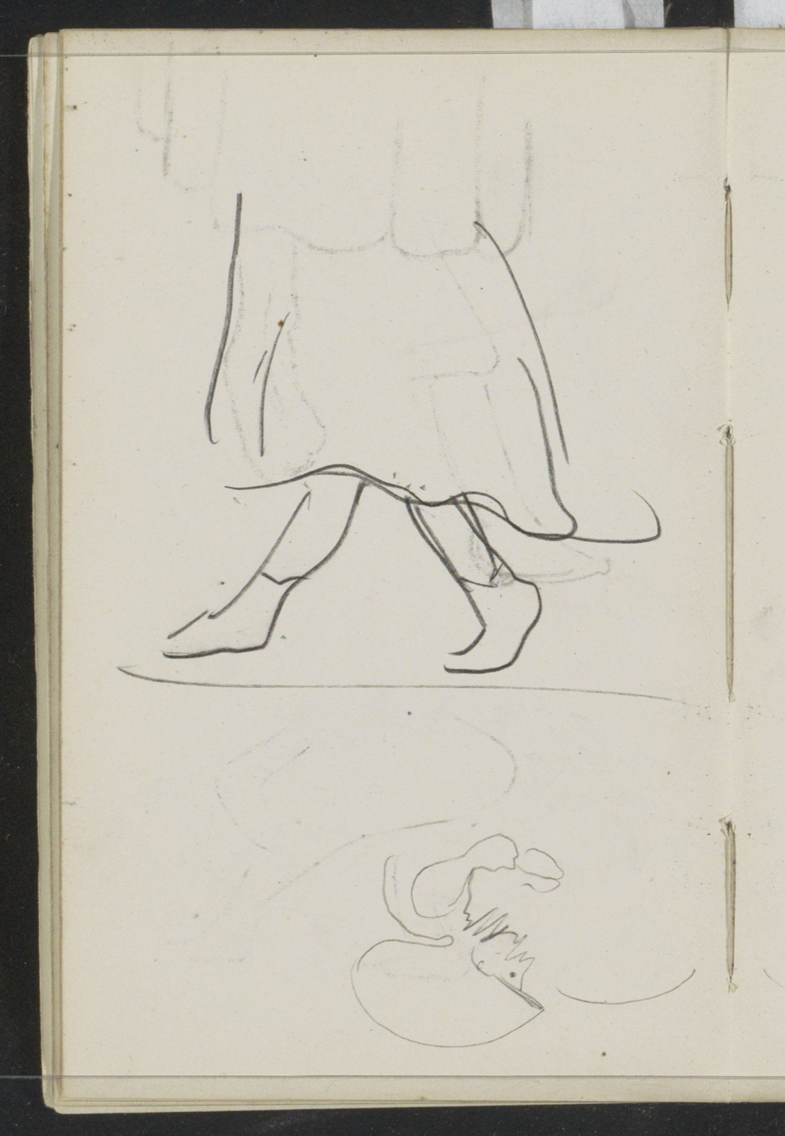 Voeten onder een rok, RP-T-1969-725-21(V) — Unknown artist