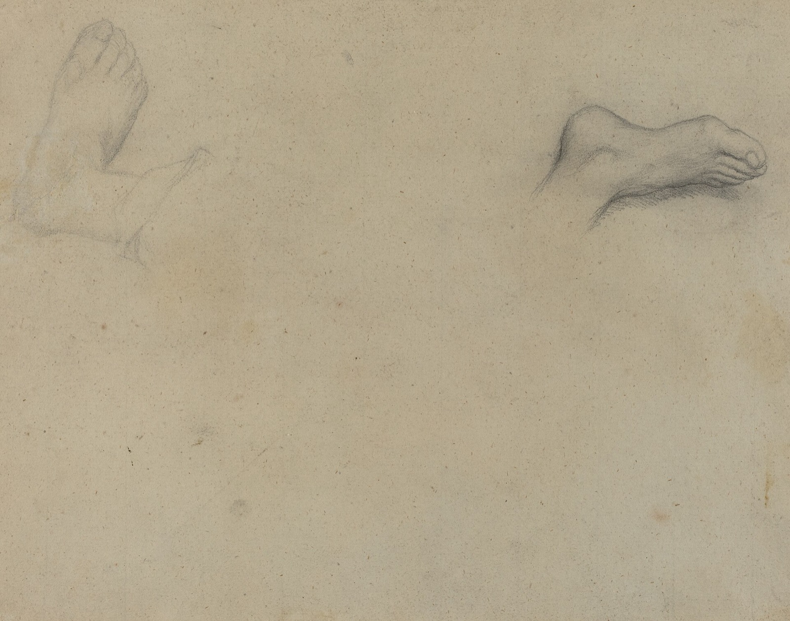 Edgar Degas, Studies of Feet (verso), 1855, NGA 93009 — Edgar Degas