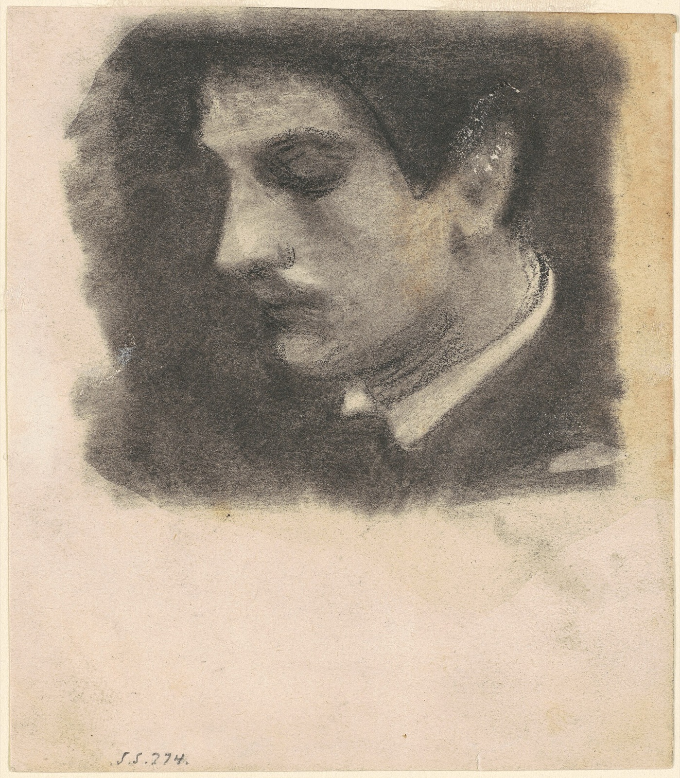 John Singer Sargent, Head of a Man, 1875-1880, NGA 184996 — John Singer Sargent