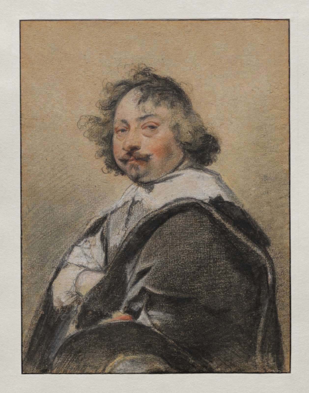 Portrait of a man in profile, turned to the left — Simon Vouet