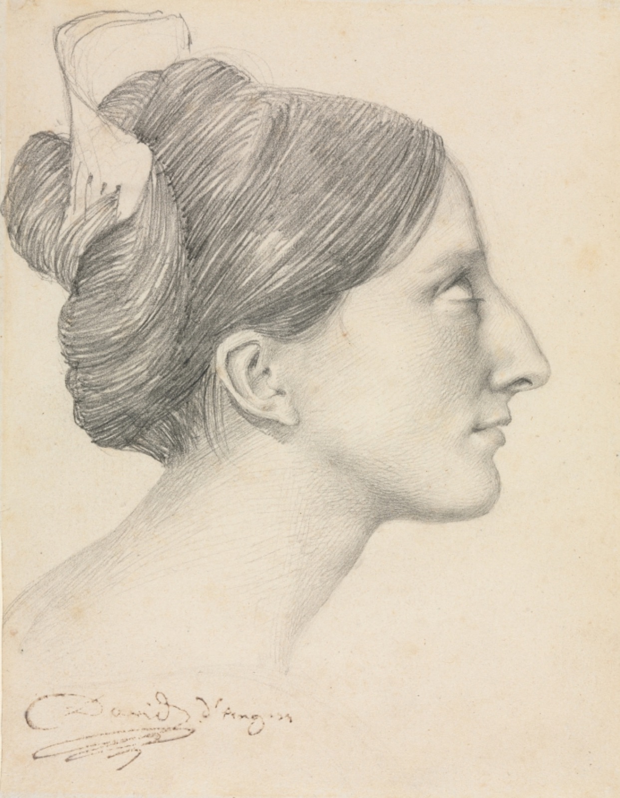 Head of a Woman in Profile (George Sand) — Pierre-Jean David d'Angers
