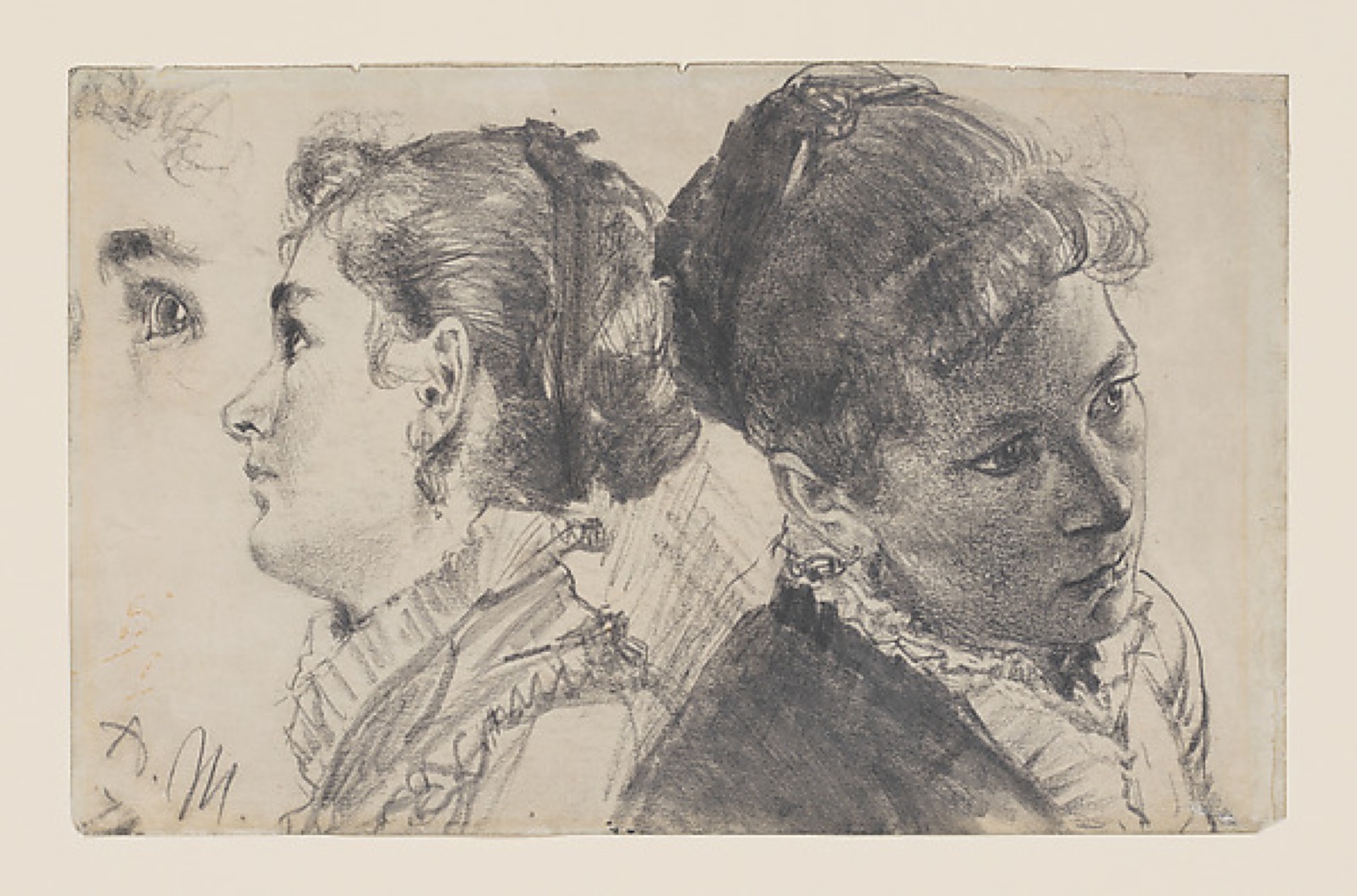 Studies of a Young Woman — Adolph Menzel