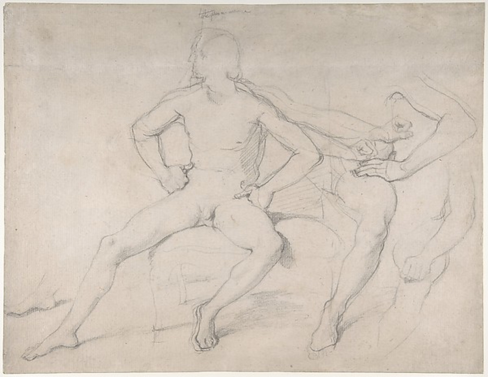 Study of a Seated Nude Male — Jean Auguste Dominique Ingres