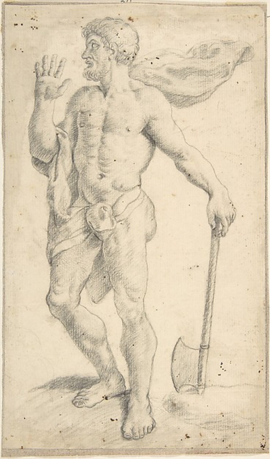 Standing Male Nude Figure — Unknown artist
