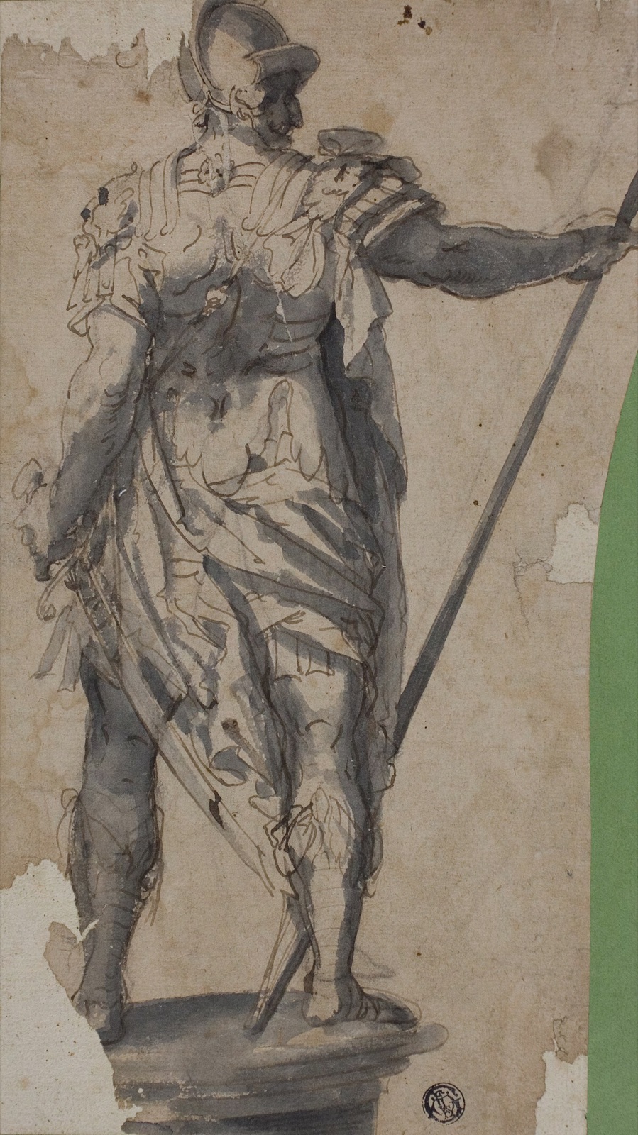 Statue of Standing Warrior, from Rear — Follower of Francesco de'Rossi, called Salviati