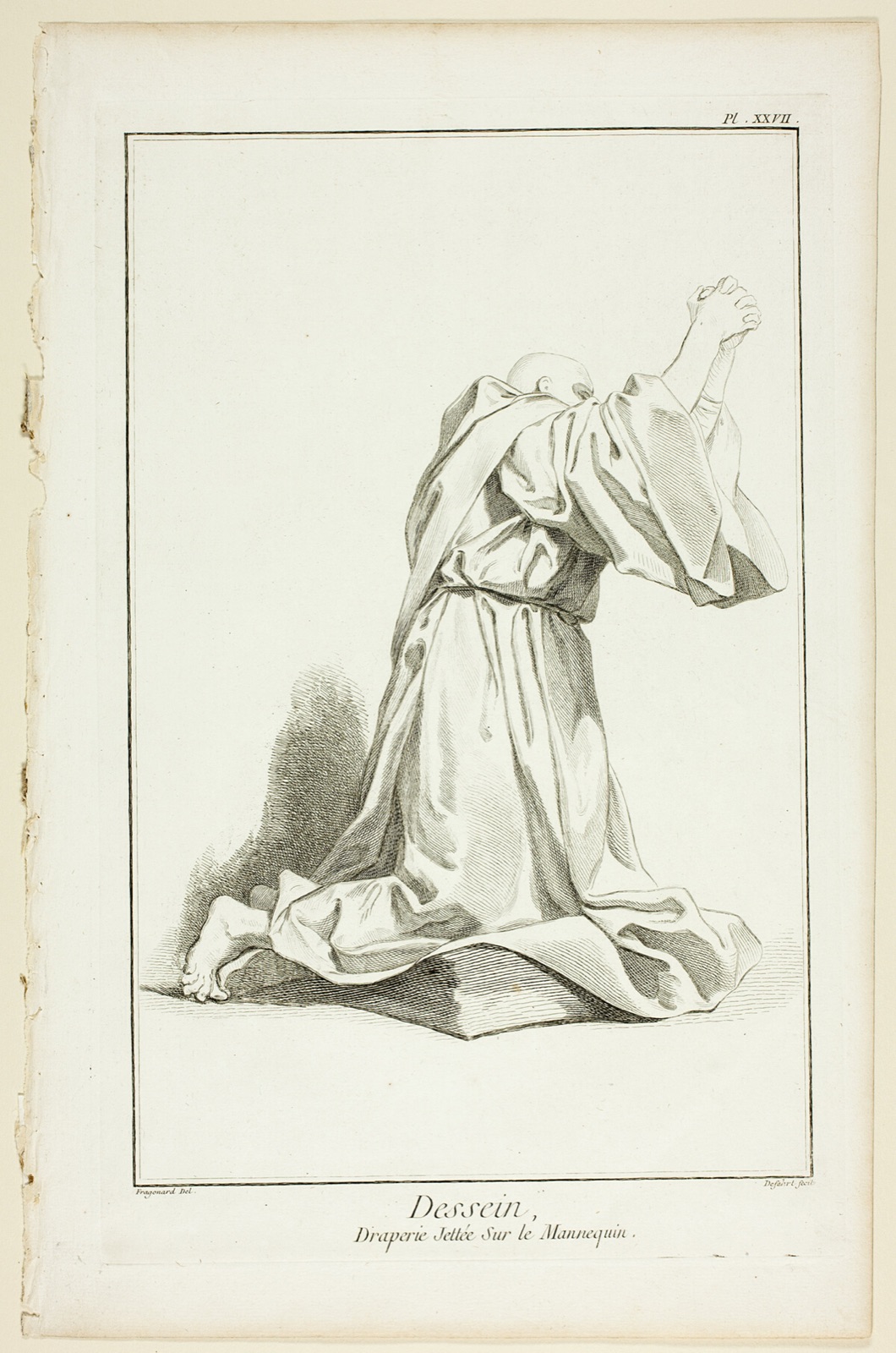 Design: Drapery Arranged On a Model, from Encyclopédie — A. J. Defehrt