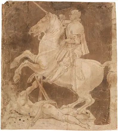 Study for the Equestrian Monument to Francesco Sforza — Antonio Pollaiuolo