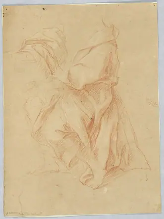 Drawing, Study of a Figure with Heavy Drapery, 17th–19th century (CH 18120749) — Unknown artist