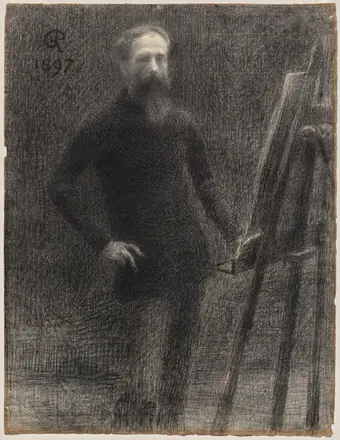 Self-Portrait at Easel — Hippolyte Petitjean