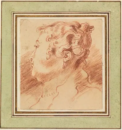 Antoine Watteau - Study of Woman's Head - Google Art Project — Jean-Antoine Watteau