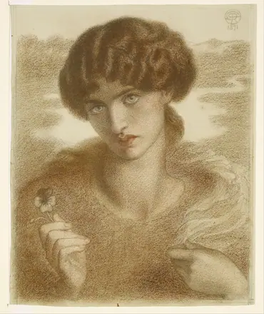 Dante Gabriel Rossetti - Water Willow - Study of Female Head and Shoulders - Google Art Project