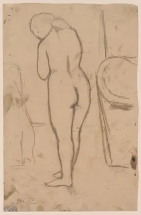 Drawing for "Standing Nude" — Mary Cassatt