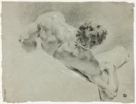 Male Nude Seen from the Back — Possibly Domenico Maggiotto