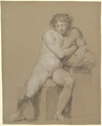 Study of a Seated Male Nude — Philipp Otto Runge