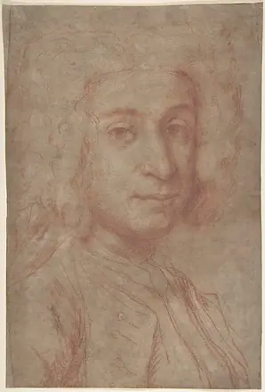 Portrait of a Man (recto); A Male Torso in Jacket and the Head of a Child (verso) — Giuseppe Ghislandi