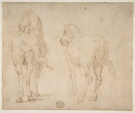 Horses. MET DP810969 — Parmigianino / Formerly attributed to Francesco Allegrini da Gubbio