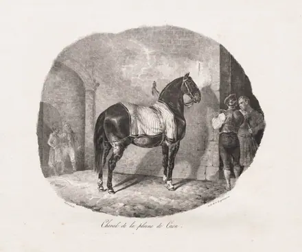 Lithographed Studies of Horses: Pl. 7, Horse from the Caen Plain  — Théodore Géricault