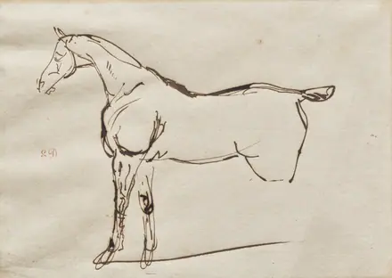 Study of a Horse — Eugène Delacroix