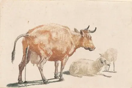 Johann Teyler, after Paulus Potter, The Pissing Cow, 1690s, NGA 124706 — Johann Teyler, after Paulus Potter