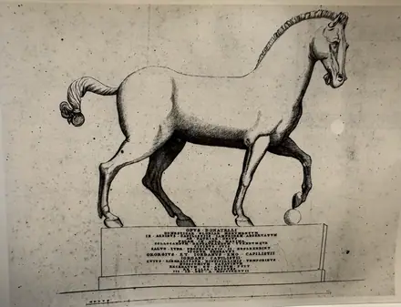 Cavallo ligneo a Palazzo della Ragione a Padova (Italia) — Unknown artist
