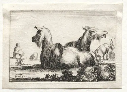 Caprices:  Two Goats — Stefano Della Bella
