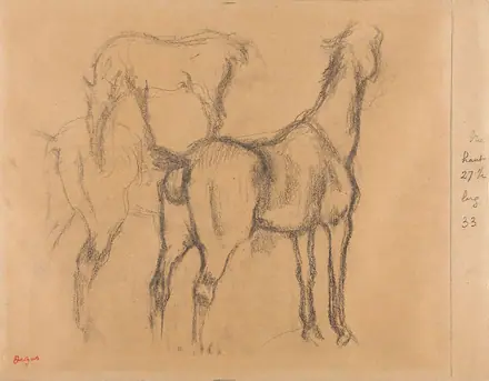 Degas - Studies of horses, NG.K&H.B.15570 — Edgar Degas
