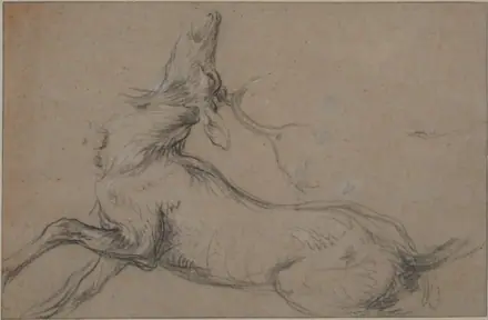 Frans Snyders - Study of a Stag at Bay - NMH 388-1988 - Nationalmuseum — Frans Snyders