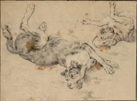Frans Snyders - Two dying hounds