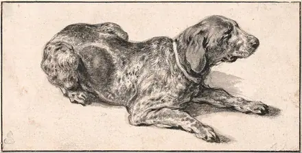 Aelbert Cuyp - Reclining Dog, c. 1645 - Google Art Project