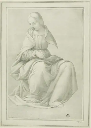 Study for Seated Figure of a Woman — Ferdinand Piloty