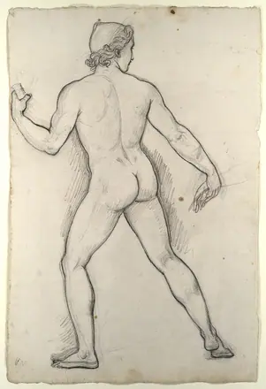 Male Nude, Study for 'Castor and Pollux Freeing Helen' MET DP119726 — Creator:Joseph-Ferdinand Lancrenon