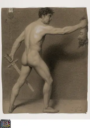 Academische studie, van op de rug gezien, 1812, Joannes Lernous, Musea Brugge, 0016.GRO0158.II
