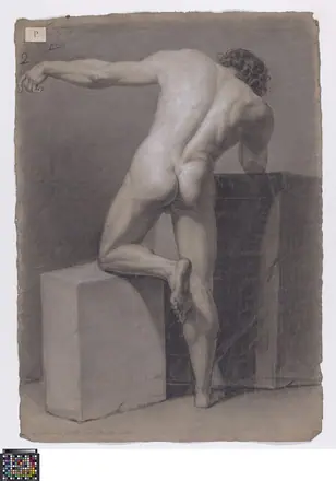 Academische studie, van op de rug gezien, 1793, Lodewijk Gerbo, Musea Brugge, 0016.GRO0103.II