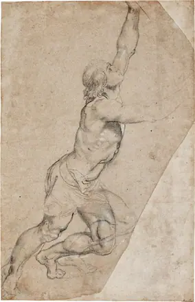 Nude Study of a Young Man with Raised Arms by Peter Paul Rubens — Peter Paul Rubens