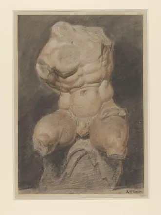 Joseph Mallord William Turner - Study of the Belvedere Torso, c1789-1793 - Victoria and Albert Museum, London — J. M. W. Turner