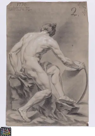 Academische studie, van op de rug gezien, 1770, Albertus Caneel, Musea Brugge, 0016.GRO0033.II — Albertus Caneel