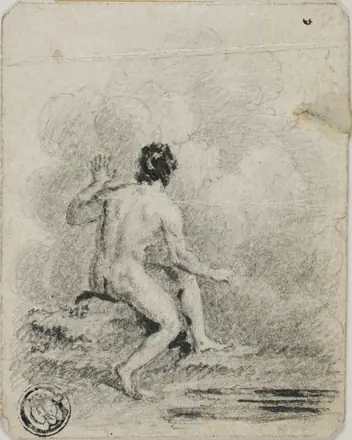 Seated Male Nude — Unknown artist