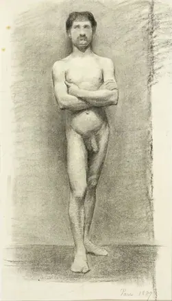 Academic male nude, 1889 (Marie Krøyer)