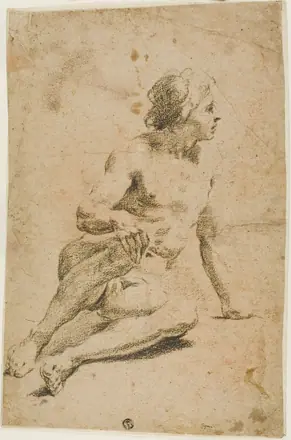 Seated Male Nude