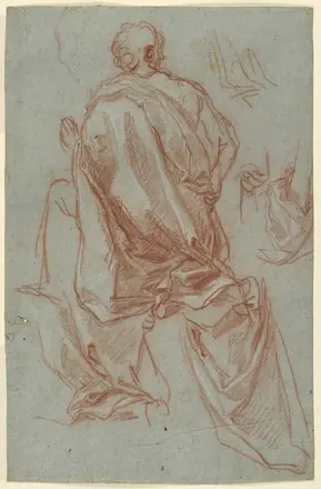Drawing, Studies of a Kneeling Figure, 1775–1800 (CH 18121443) — Unknown artist