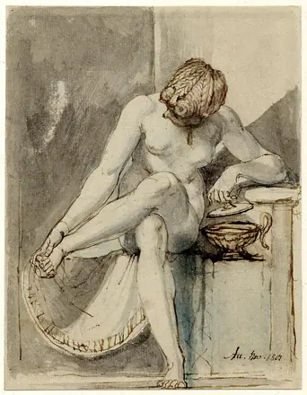 Füssli - Study of a nude woman, seated, 1801, 1902,0414.2
