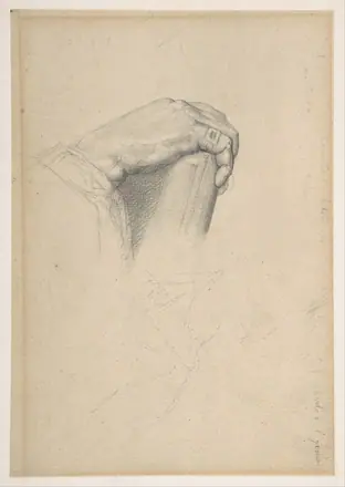The Hand of Poussin, after Ingres — Georges Seurat