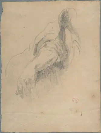 Study of a Left Arm and Hand — Eugène Delacroix