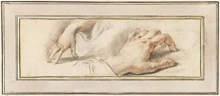 Ricci - A study of hands c. 1716 - c. 1734, RCIN 907071