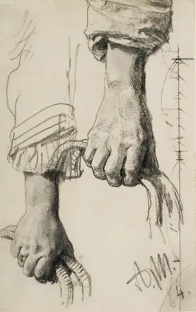 Two Studies of a Right Hand LACMA M.2003.75