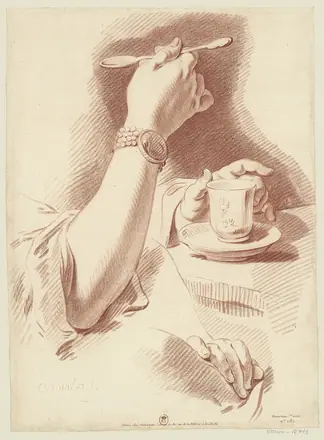Etude de mains de femmes - estampe - C. Vanloo f. ; Demarteau l.né sculp. - btv1b53186748x