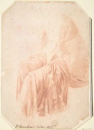 Study of Drapery (Probably After the Antique ) MET DP807866 — Domenico Beccafumi