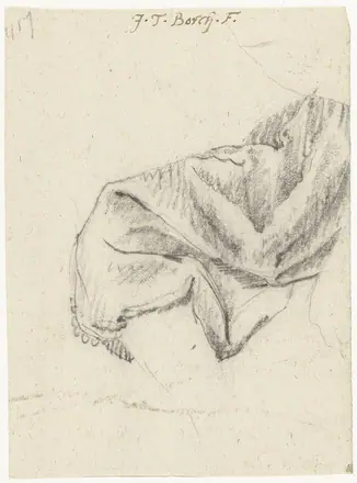 Draperiestudie, RP-T-1887-A-1250 — Unknown artist